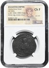 Byzantine Empire 1034-1050 Ad Rare Jesus Christ Ae Follis Class C Coin  Ngc Ch F