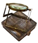 Brass3  Antique Magnifying Glass Vintage Nautical Adjustable Table D  cor Gift