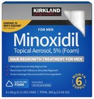 6 Month Supply Kirkland Signature Minoxidil 5  Foam Hair Regrowth Men Exp 4 2027