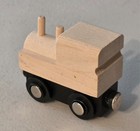 Unpainted Wooden Train Set Engine Toy With Magnets Locomotive