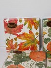 Nip Lot Of 5 Packs Caspari 3 Ply Napkins Fall Pumpkin Leaves Party Heirloom Brn