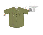 Bsa 1970 s Vintage Boy Scout Official Shirt Green With Patches V Neck 15  Cotton