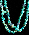 Native American Indian Double Stand Turquoise Necklace
