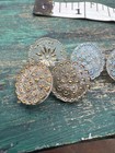 Vintage 1930   s Glass Iridescent Round Buttons Lot Of 6