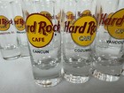 Lot Of 12 Hard Rock Cafe Shot Glasses Usa Mexico   Canada - Vancouver   Toronto