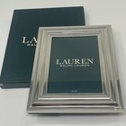 Lauren Ralph Lauren Fluted 5x7 Silver-plated Photo Picture Frame With Gift Box