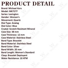 Michael Kors Mk7277 Lexington Blue Dial Silver Tone Bracelet Women s Watch