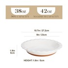 Malacasa Ceramic Pie Pan - 9 Inch Pie Plate  Quiche Baking Dish