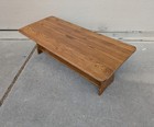 Vintage Rustic Country Farmhouse Oak Wood Console Coffee Drop Leaf Table E23