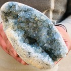 6 33lb Natural Blue Celestite Geode Quartz Crystal Mineral Specimen Healing