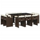 Patio Dining Set With Cushions Outdoor Garden Furniture Poly Rattan Vidaxl