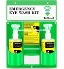 Portable Emergency Eye Wash Station Kit - Wall Mounted  Osha Approved  2 Bottles