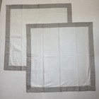 New Signoria Firenze Double White Silver 100  Cotton Euro Shams Set Of 2 Italy