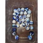 Vintage Glass Marbles Lot Of 31 Blue And White Lot A