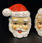 Vintage Christmas Winking Santa Salt And Pepper Shaker Set Japan 1950   s Mcm