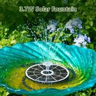 3 7w Solar Bird Bath Fountain Upgraded 6 3  Solar Glass Panel  Solar Powered    