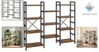 Rustic Brown 4-tier Bookshelf With 11 Adjustable Open Shelves For Home   Office