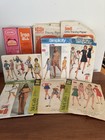 Lot Of Vintage Sewing Items Supplies Buttonholer Patterns Tracing Paper Patches