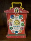 Vintage Fisher Price Toys 1962 1968 Tick Tock Teaching Clock Wind Up Music Box 