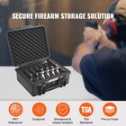Hard Pistol Cases With Pre-cut Pu Foam Lockable Pistol Case For 6 Pistol