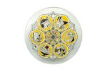 True Vintage Mcm Round Glass Cutting Board Trivet