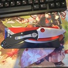 Spyderco Tenacious Plain Edge Folding Knife With Black G-10 Handles C122gp