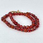 Venetian Skunk Red White Heart Trade Beads