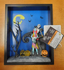 Disney The Nightmare Before Christmas Jack   Sally Light Up Shadow Box - 1d
