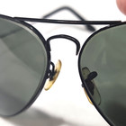 Ray Ban B l Vintage 70 s Black Metal Gray Aviator Sunglasses 58-14