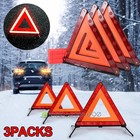 Lot Emergency Safety Warning Triangle Kit Road Safe Warning Reflective Triangles