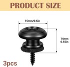 3 Pcs Guitar Strap Buttons  Mushroom Style Guitar Strap Lock Buttons  Metal