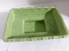 Vintage Ceramic Art Pottery Planter Mid Century Modern Green Specled Glaze