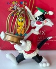 Looney Tunes Sylvester The Cat   Tweety Bird Christmas Holiday Ornament  read 