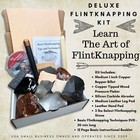 Deluxe Flint Knapping Kit - Copper Billet  Flaker  Pad  Dvd  And Stone Included