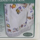 Charles Craft Baby Alphabet Afghan To Cross Stitch Personalize 45x41 In 18 Count