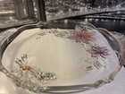 Mikasa Holiday Bloom Poinsettia Christmas Glass Serving Platter Dish Tray 15 75   