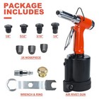 Air Rivet Tool Heavy Duty Pneumatic Hydraulic With 1 4  3 16  5 32  1 8  Nose