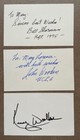 Lot Of 8 Index Cards Signed By Former Nba Players   John Wooden Signed Index