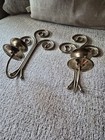 Set Of Two Vintage Home Interiors Brass Wall Sconces