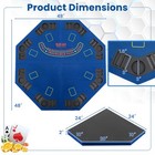 8-player Portable Poker Table Top W cup Holders   Chip Trays Carrying Bag