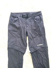 Adidas Terrex Utilitas Hiking Zip-off Pants Mens Size Medium M Black