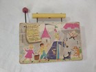 Fisher Price  vintage Tv Radio Wood Wind Up Toy Jack And Jill Music Box Works  