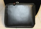 Alpine Swiss   Rfid Blocking Black Leather Bi-fold Full-zipper Wallet - Msrp  45
