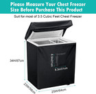 25lx23wx34h Chest Freezer Cover   Waterproof Compact For 3 5 Cubic Feet 