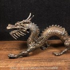 Ancient China Dynasty Bronze Gilt Feng Shui Wealth Lucky Animal Dragon Statue