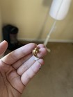 Vintage Avon Gold Tone Crescent Moon   Dangling Stars Pin Brooch Signed