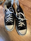 Vintage Converse Sneakers Black High Top Made In Usa Size 8 Rare Chuck Taylors