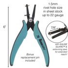 Beadsmith Metal Hole Punch Pliers W guage Guard-1 5 Mm   0625-inch 
