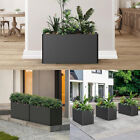 Large Metal Planter Box Black Steel Garden Planters For Outdoors Porch Yard Deck