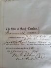 Vintage Antique 1878 79 South Carolina  Title To Real Estate Land Deed